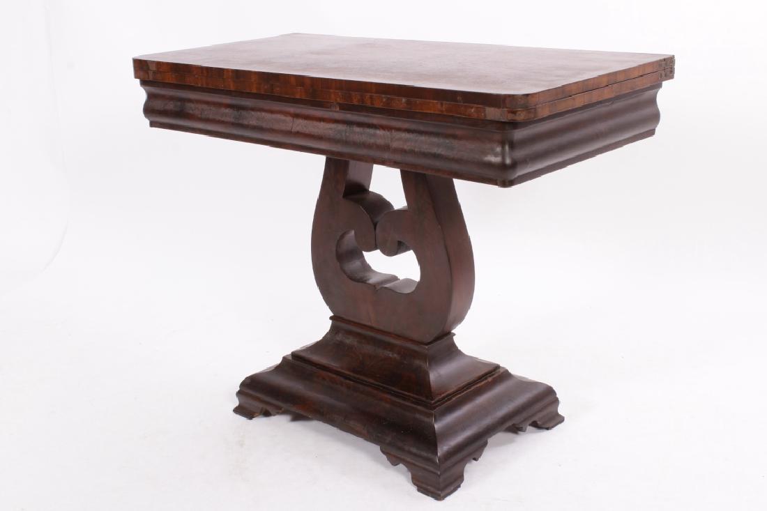 Empire Mahogany Flip Top Card Table, L. 19th C. (1 of 4)