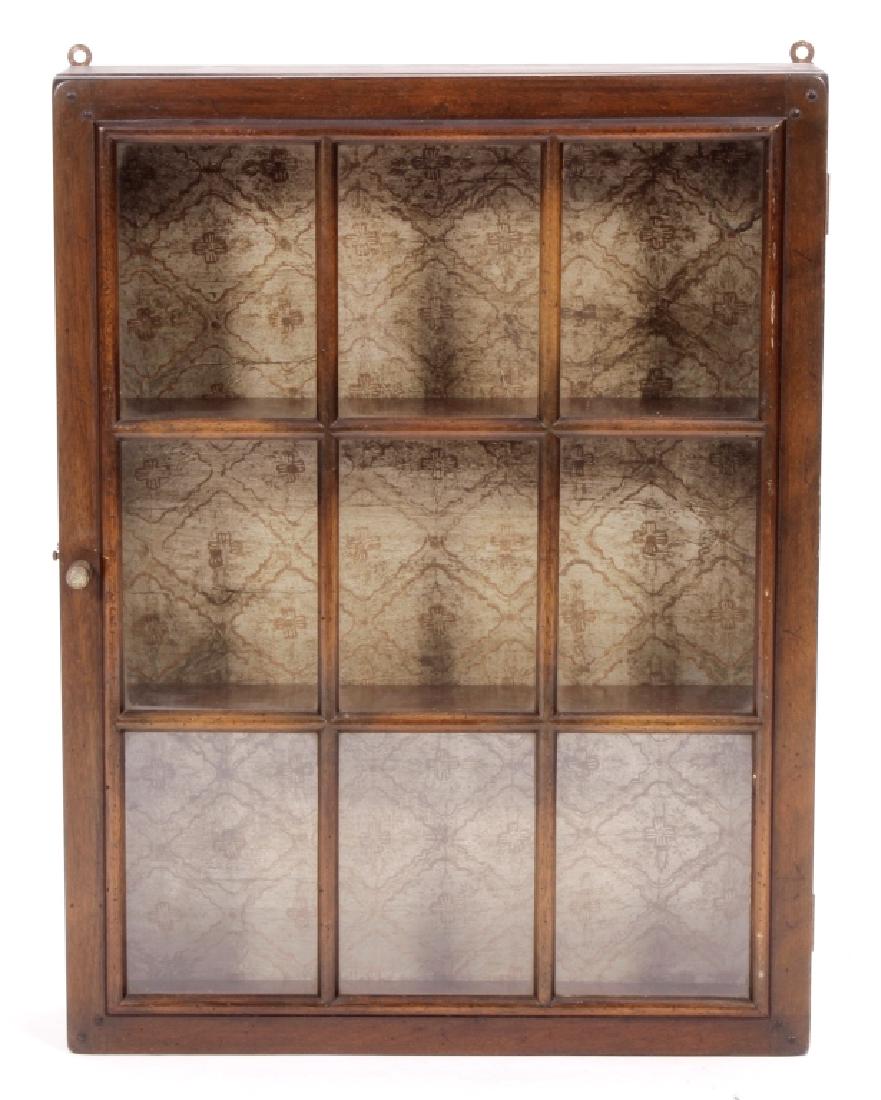 Mahogany Hanging Curio Cabinet with Glass Door (1 of 6)