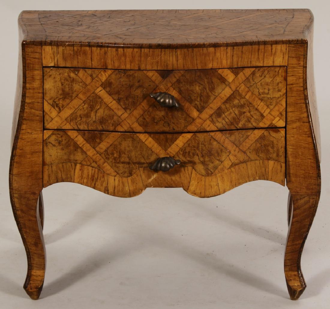 Italian Miniature Rococo Style Parquetry Commode (1 of 8)