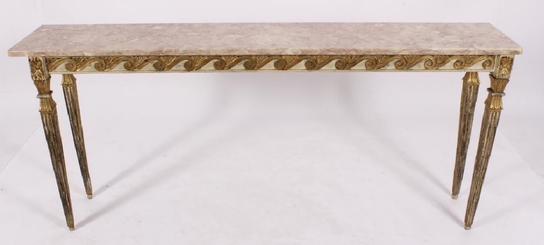 Neoclassical style Console Table with Marble Top (1 of 3)