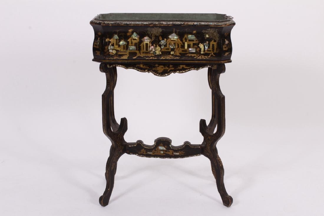 Chinoiserie Lacquer Plant Stand, c. 1920 (1 of 6)