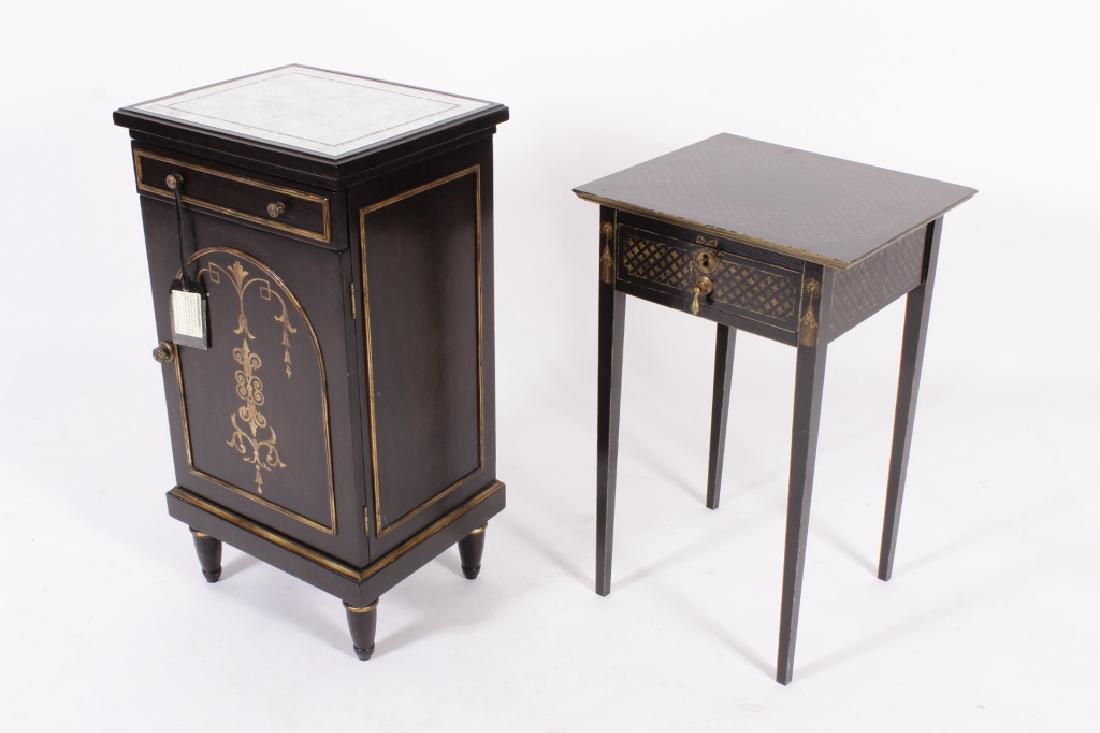 Art Deco Style Cabinet & Side Table, Black & Gold (1 of 5)