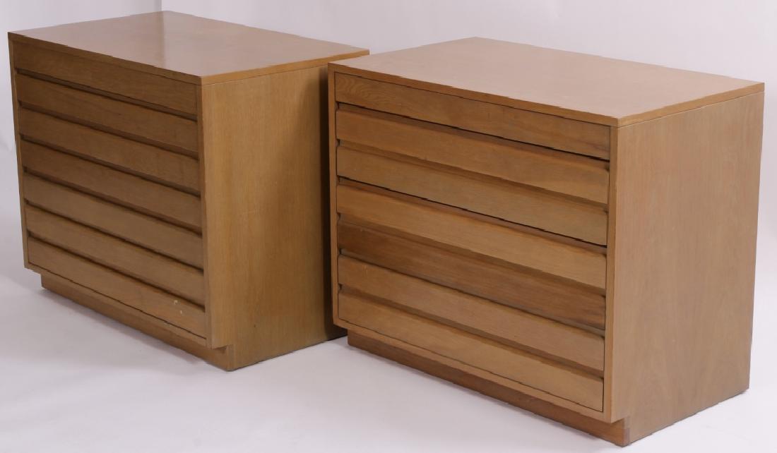 Pr: Midcentury Sligh Blonde-Finished Low Chests (1 of 5)