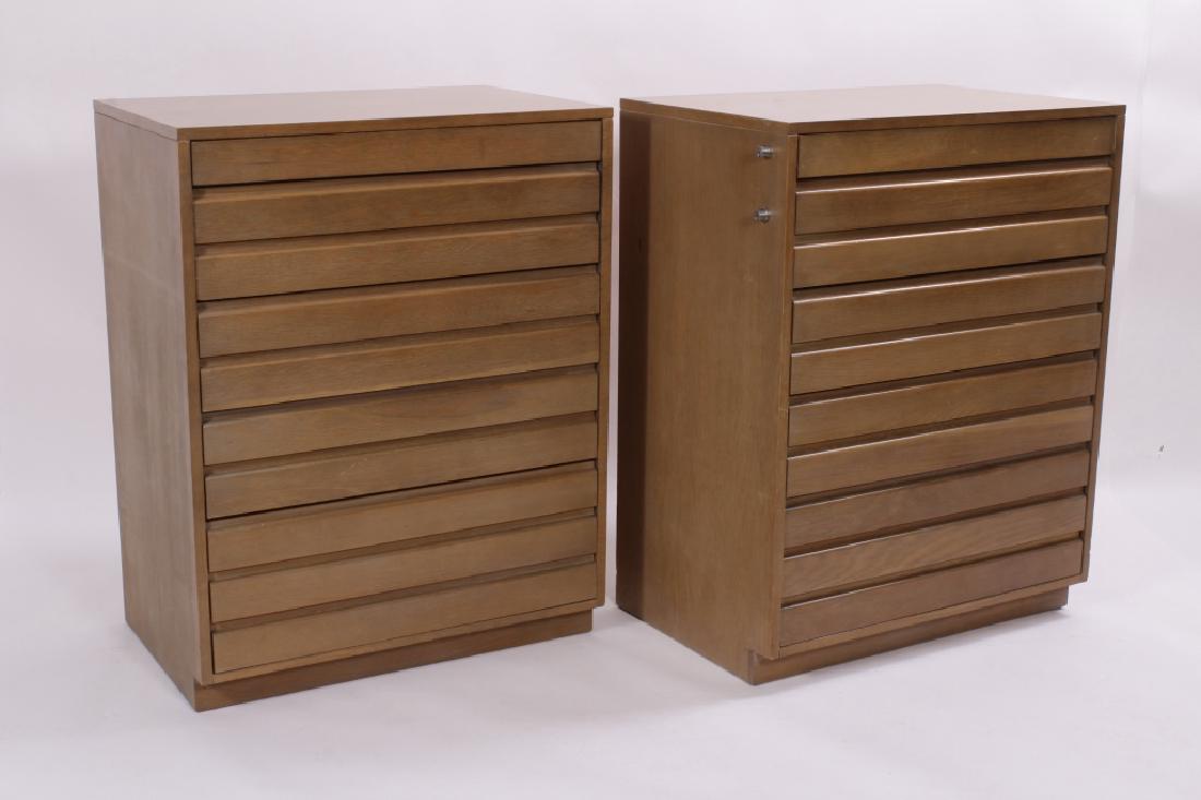 Pr: Midcentury Sligh Blonde-Finished Chests (1 of 5)