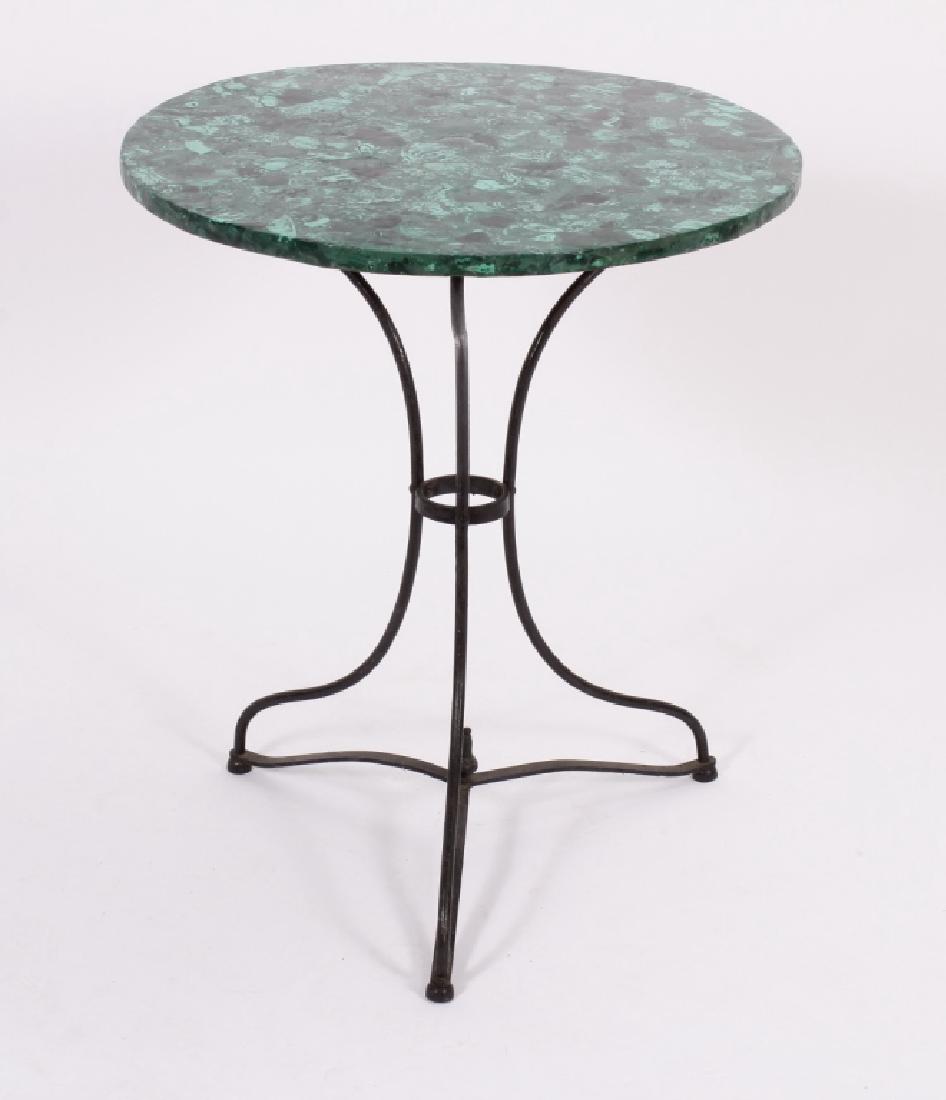 Malachite and Wrought Iron Occasional Table (1 of 5)