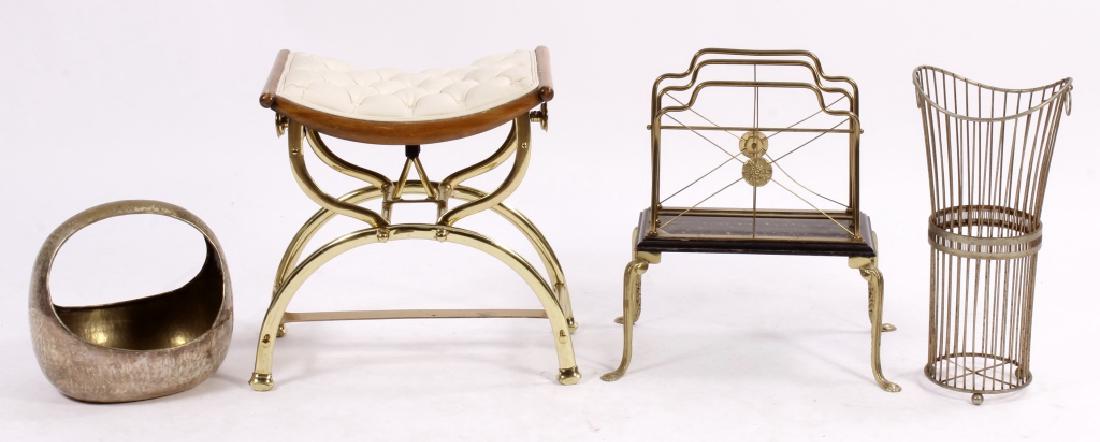 Group of 4 Metal and Wood  Home Accessories (1 of 7)