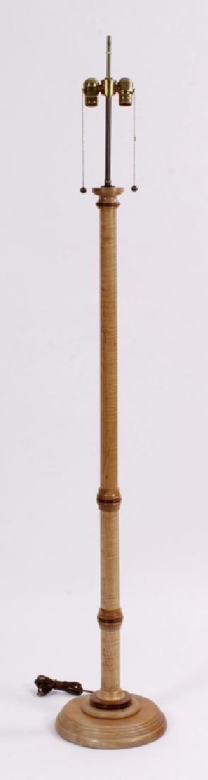 Wm. Morris Tiger Maple/Mixed Wood Floor Lamp (1 of 6)