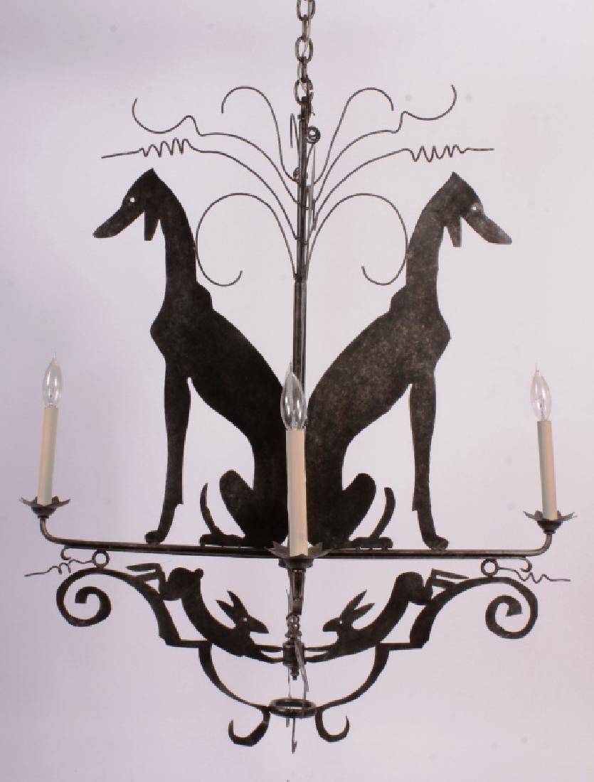 Iron Chandelier with Hounds, Squirrels & Rabbits (1 of 6)