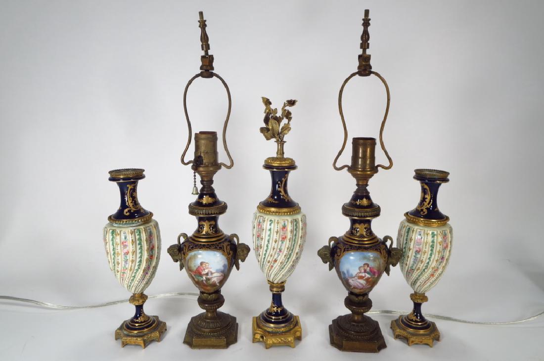5 Porcelain lamps/garnitures (1 of 3)