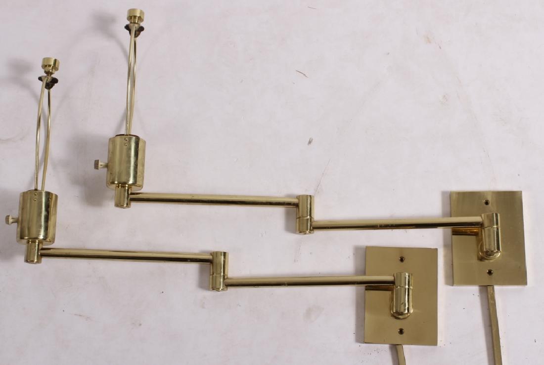 Pair of Hansen Brass Wall Mounted Swing Arm Lamps (1 of 3)