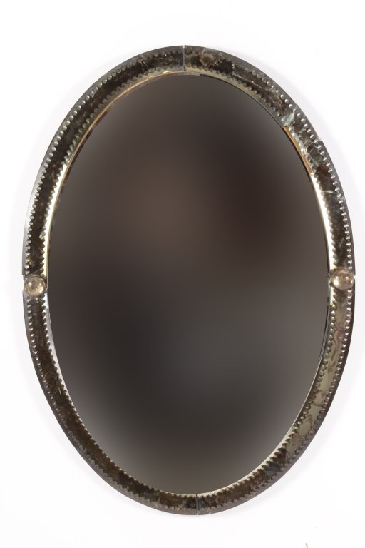 Oval Venetian Glass Mirror,  Early-Mid 20th C. (1 of 3)