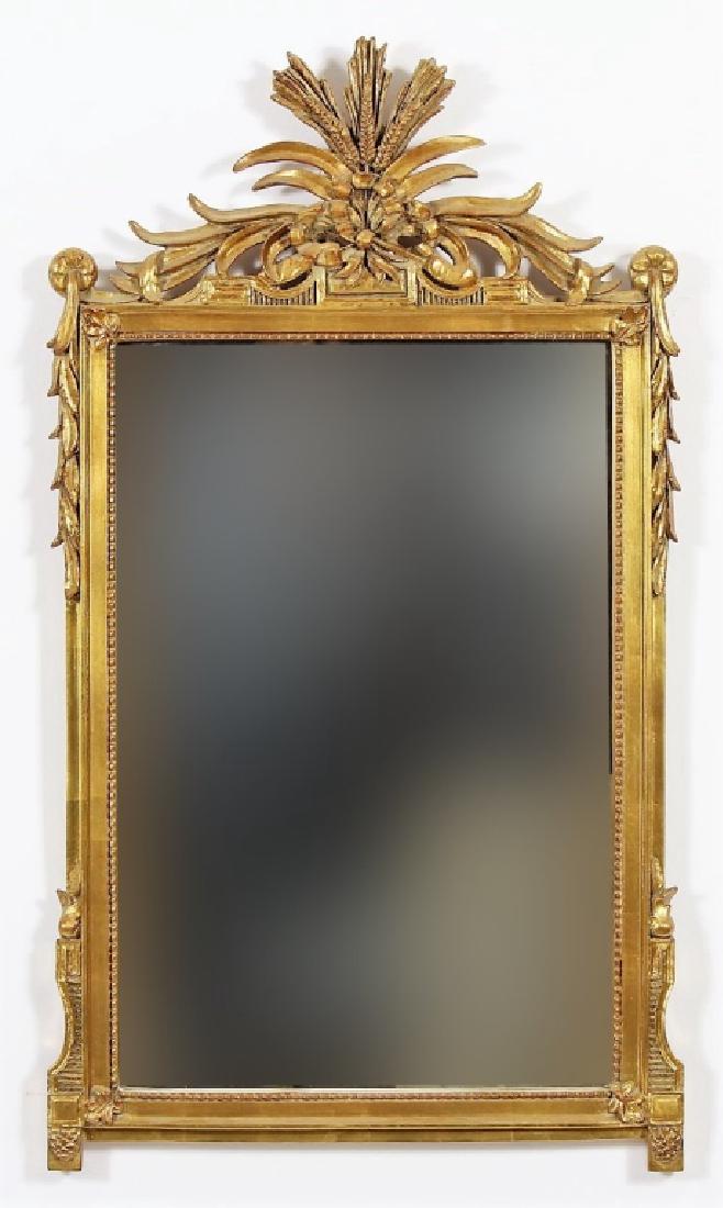 French Style Carved Gilt Wood Mirror, 20th C. (1 of 5)
