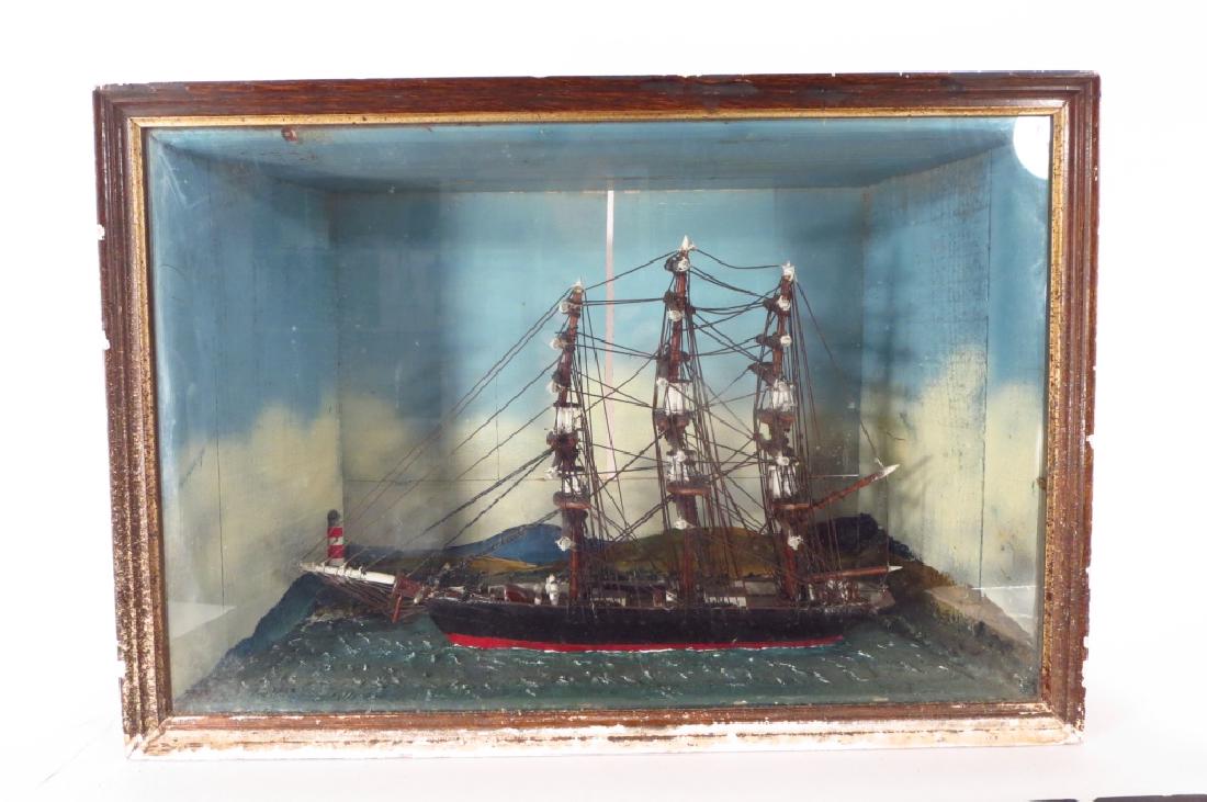 Antique Ship Diorama, 19th C., unnamed (1 of 3)