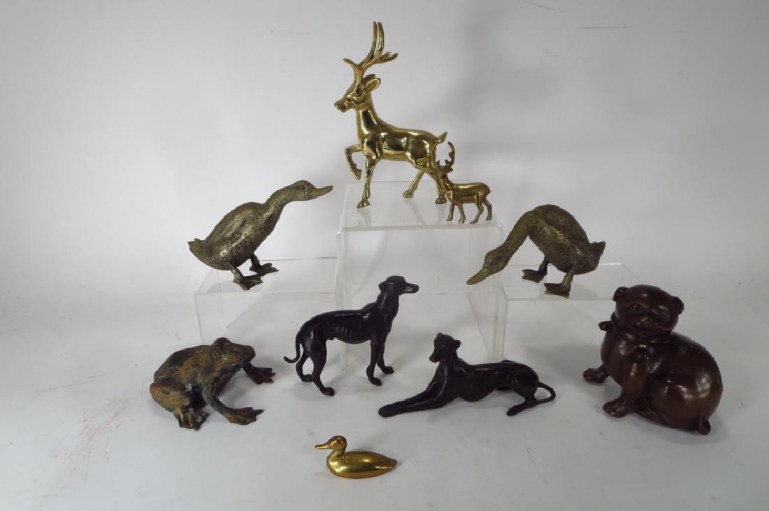 Pair of Asian Brass Geese, Pair of Hounds, et al (1 of 4)