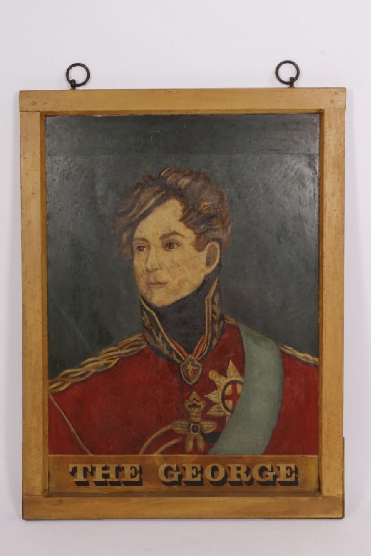 "The George" English Pub Sign, 19th C. (1 of 3)