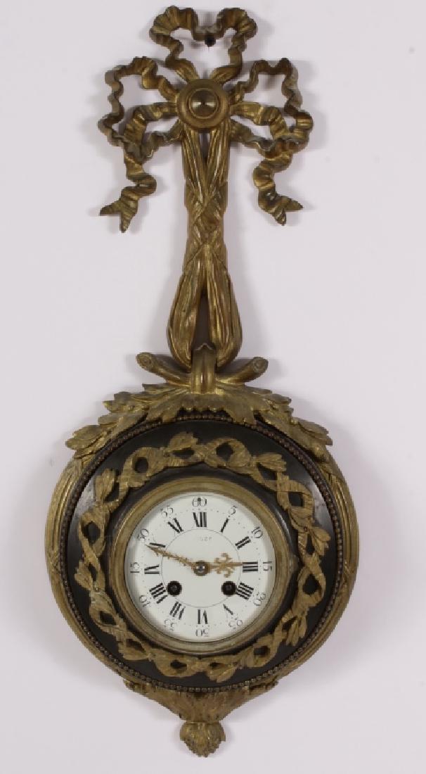Bronze wall clock,French (1 of 4)