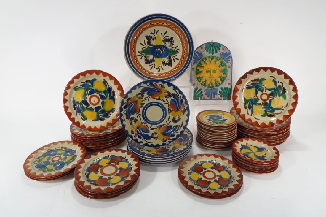 Lot of Hand Painted Mexican Dinnerware (1 of 4)