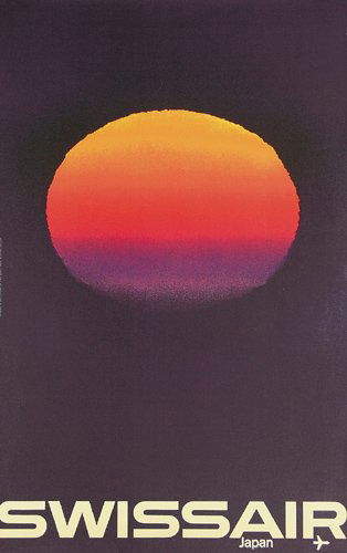 Altes Reise Plakat Swissair Japan BINGLER: Bingler, Manfred 1928 - 1987Swissair - JapanOffset 196439.7 x 25.1 in. (101 x 64 cm)Beschreibung: (A) Marktwert: € 300Startpreis: € 200