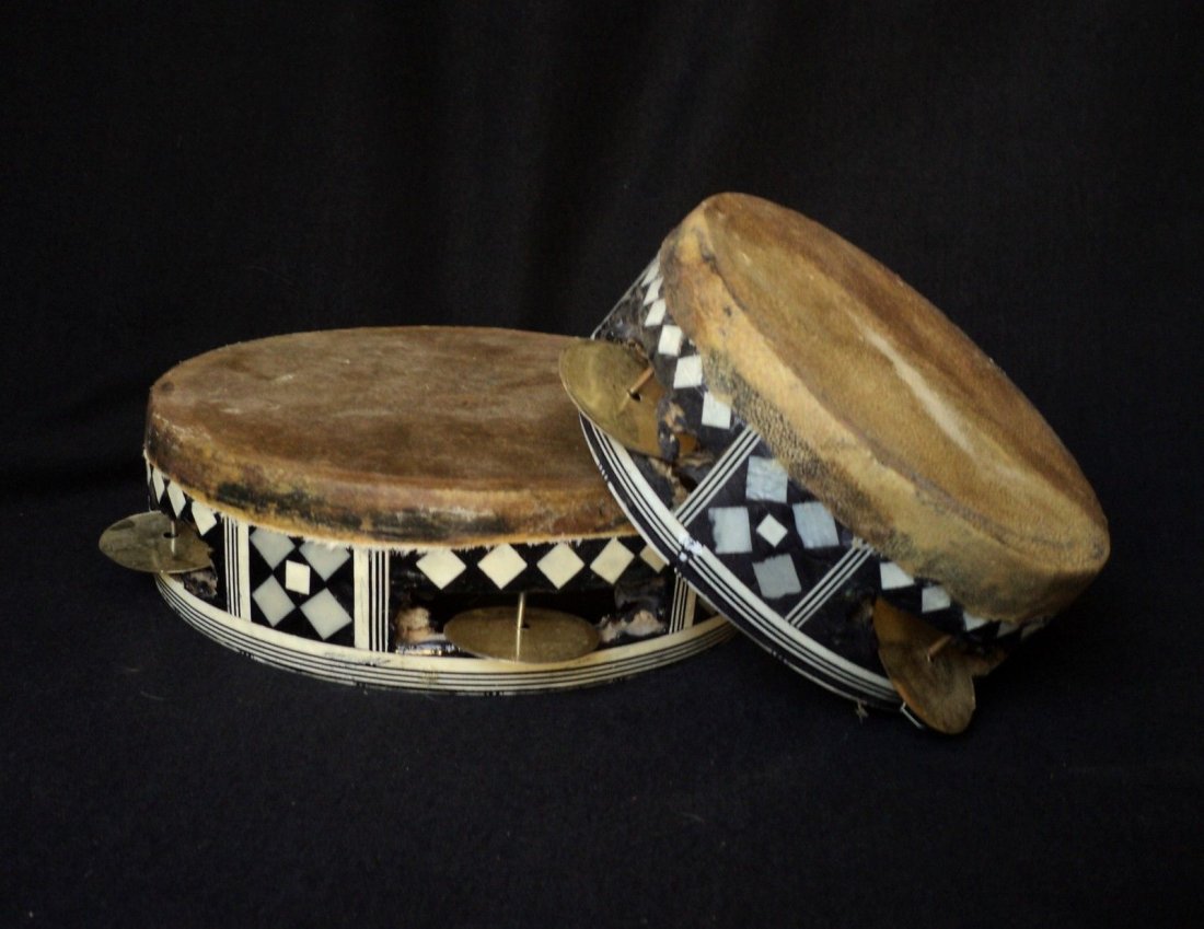 Middle Eastern Islamic Set of 2 Tambourines (1 of 2)
