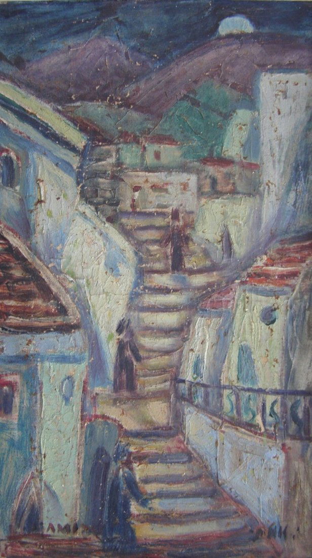 Isaac Amitai (Israeli, 1907 - 1984) oil on canvas (1 of 4)