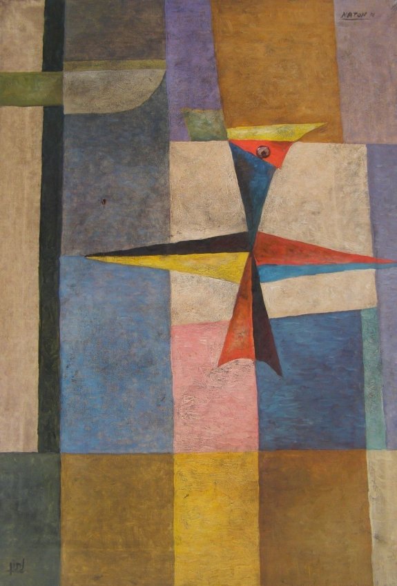 Avraham Naton (Israel, 1906-1959) oil on canvas (1 of 1)