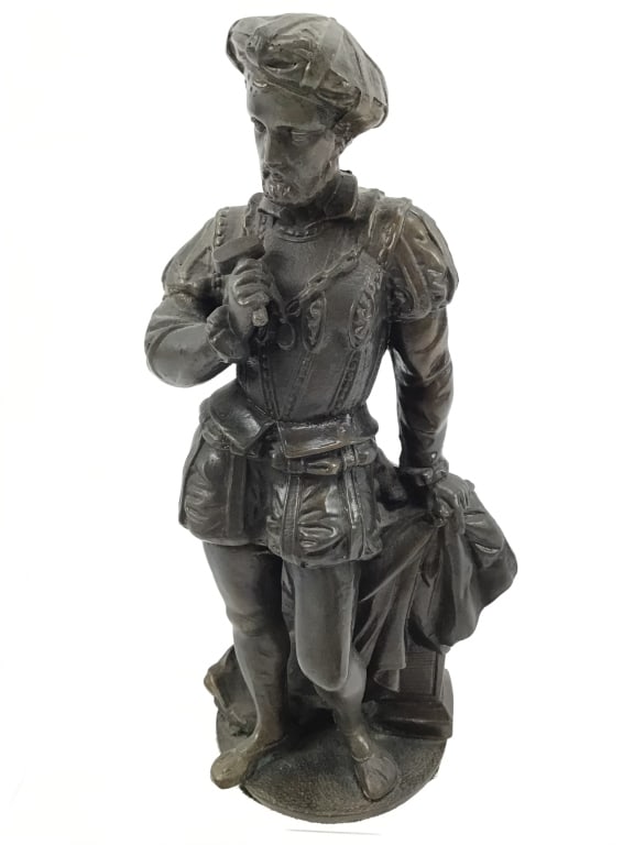 Vintage spelter figural statue (1 of 6)