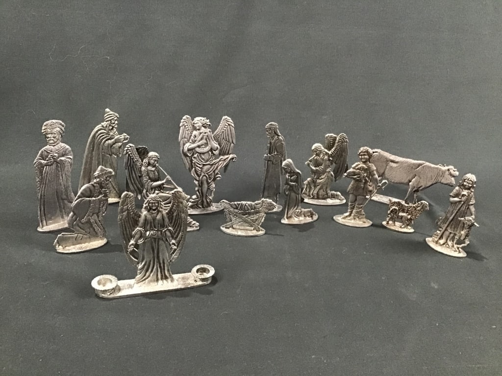 Vintage pewter nativity set (1 of 6)