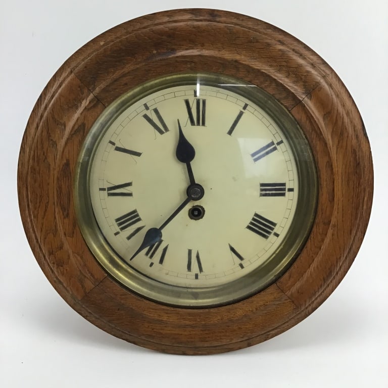 Antique German school wall clock: Antique German school wall clock