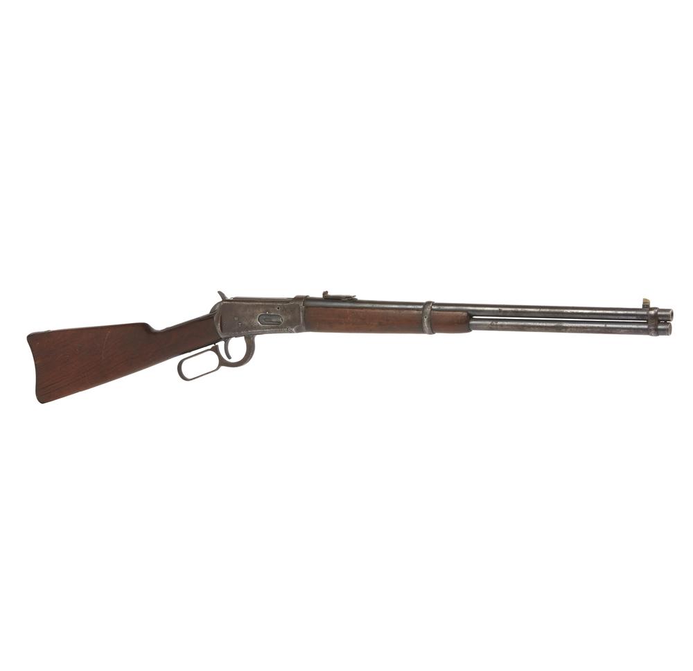 Winchester Model 1894 Lever Action Carbine: Serial number 834022. Caliber 30 WCF. Saddle ring attached. Dimensions: We do not sell post 1898 firearms to California residents unless they have a valid FFL or Relic and Curio license. Ben Pate
