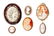 Six Assorted Cameo Brooches/Pendants