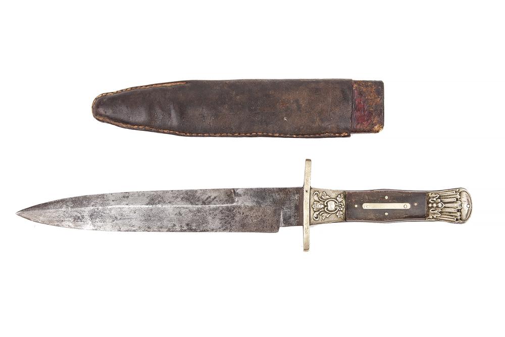 Corsan, Denton, Burdekin and Co. Spear Point Bowie: A large and very interesting spear point bowie knife by the English firm of Co