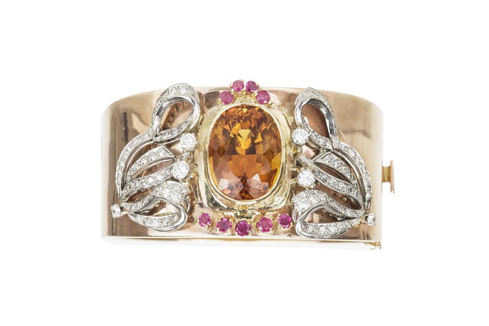 Citrine, Ruby, Diamond 14k Bracelet (1 of 5)