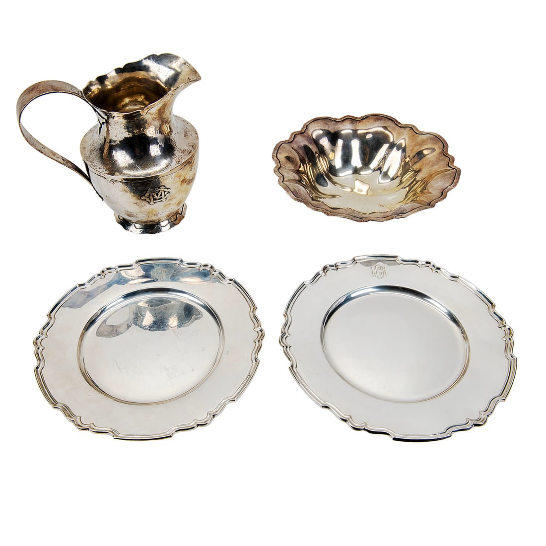 Four-Piece Shreve & Co. Sterling Silver Holloware, 69.63 ozt (1 of 9)