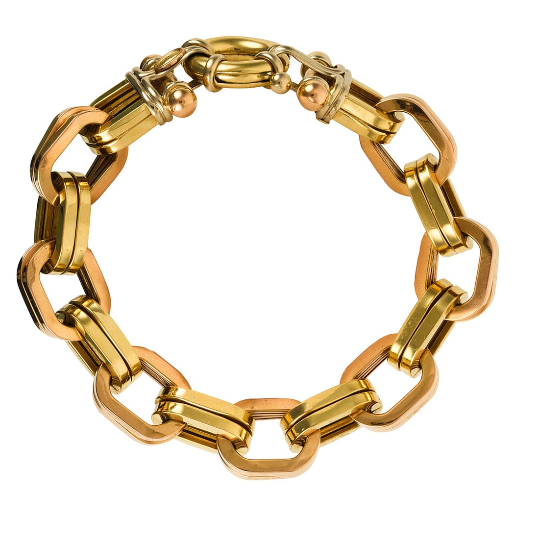 18K Yellow/Rose Gold Link Bracelet (1 of 2)