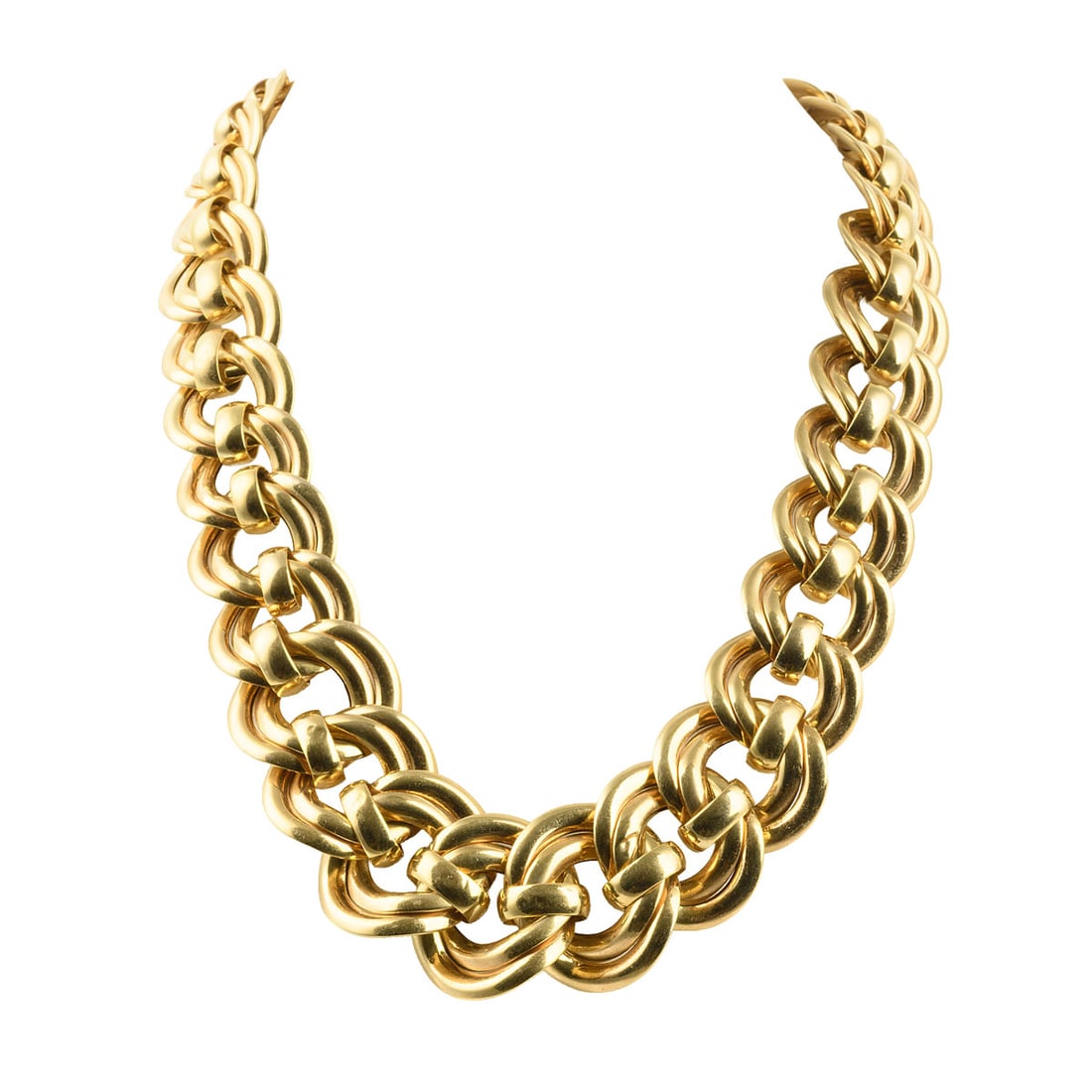 14K Yellow Gold Graduated Link Necklace, 95.7 Grams (1 of 4)