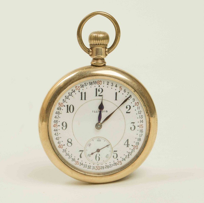 Illinois "Sangamo" Pocket Watch, 16s, 21 Jewel: Illinois "Sangamo" Pocket Watch, 16s, 21 Jewel. Has gold filled case and Montgomery dial. Manufactured in 1909. Processing and shipping within the continental U.S. $25.00 plus 1.5% replacement cost in