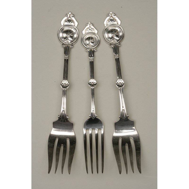 Shreve & Co (1852-present) Three Sterling Forks (1 of 3)