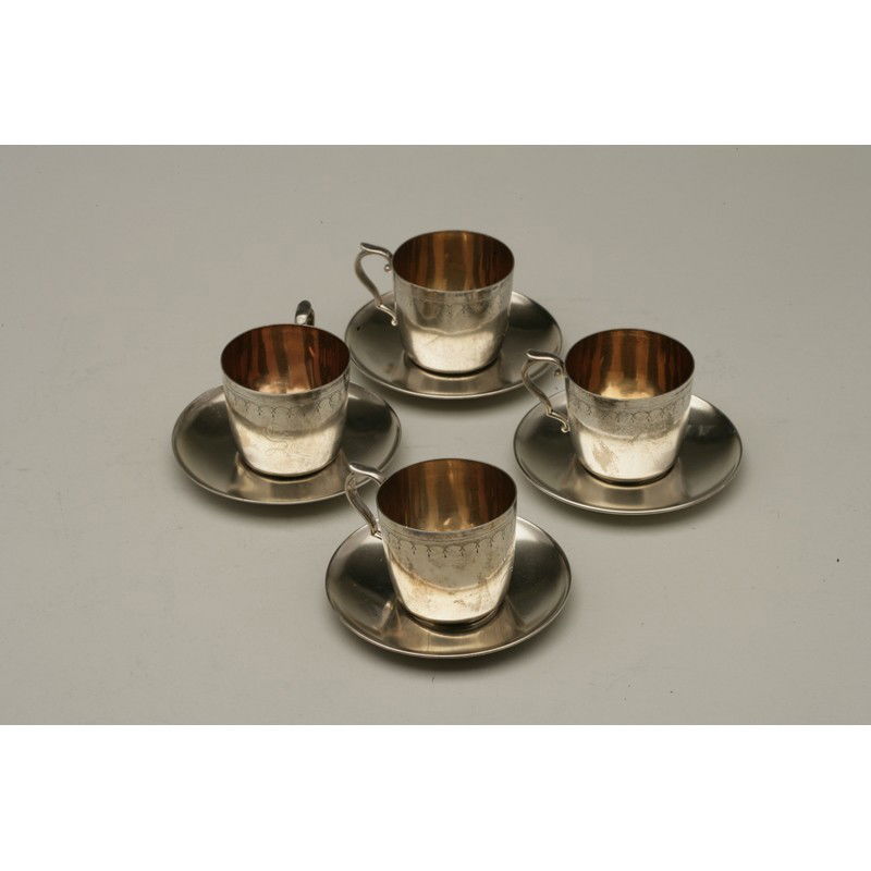 Schulz & Fischer (1863-1900) Four Sterling Demitasse (1 of 5)