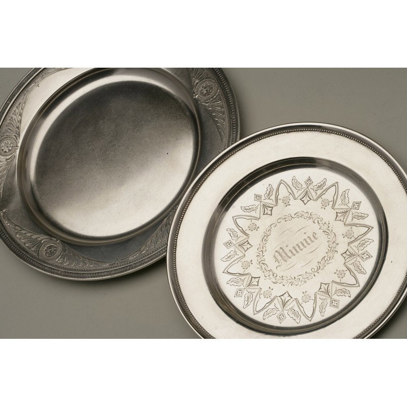 Koehler & Ritter (1868-1885) Two Silver Plates (1 of 5)