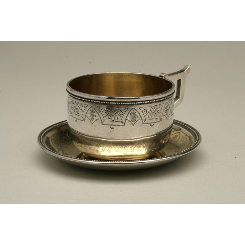 Coin Silver Cup and Saucer (1 of 9)