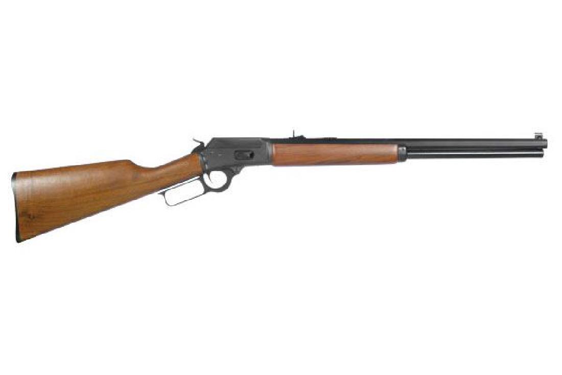Marlin Rifle: Lever Action 1894 Series 45LC Caliber: Manufacturer: Marlin Gun Type: Rifle: Lever Action Model Series: 1894 Caliber: 45LC Action: Lever Action Magazine capacity: 10+1 Tubular Magazine Finish: Blue Stock: American Black Walnut/ Straight Gr