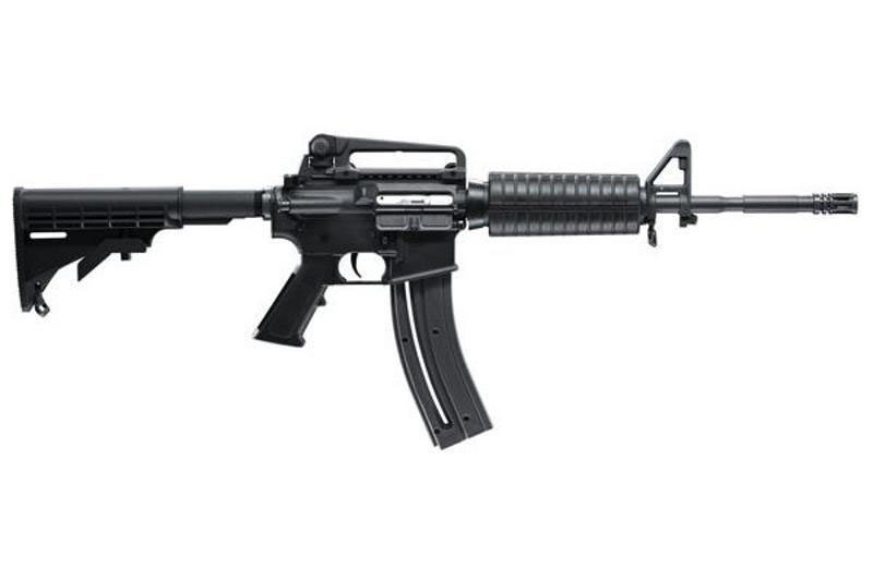 Walther Arms Inc|Colt Rifle: Semi-Auto Colt M4 Rimfire: Manufacturer: Walther Arms Inc|Colt | Gun Type: Rifle: Semi-Auto | Model Series: Colt M4 Rimfire | Caliber: 22LR | Action: Semi-Automatic | Magazine capacity: 30+1 | Finish: Matte Black | Stock: Black