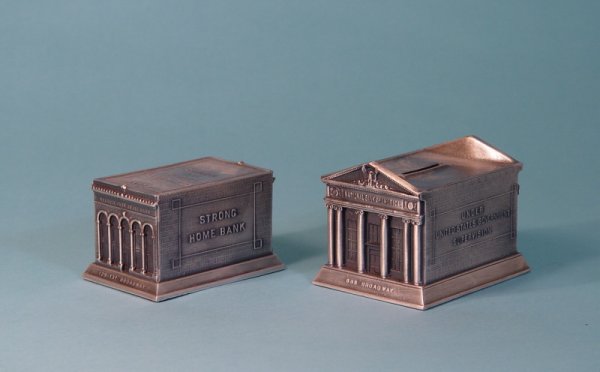 Lot of 2 Lead building banks