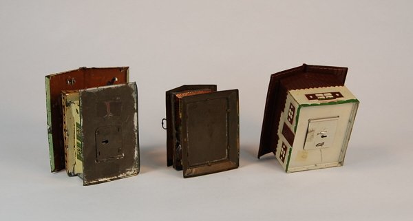 Lot of 3 Tin building banks - 3