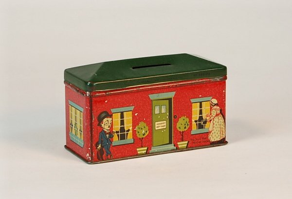 "Sharp's Toffee" Tin advertising building bank - 2