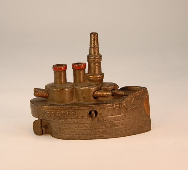 Large "Oregon" Battleship bank - 2