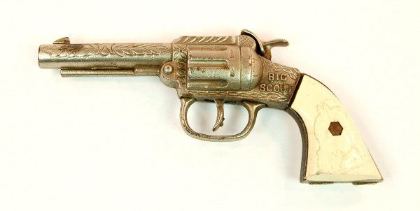 "Big Scout" cap pistol: Stevens 7 1/4 in. long