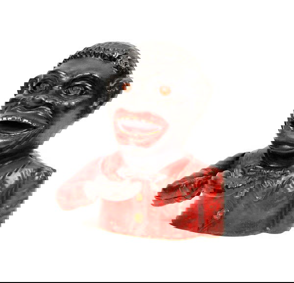 "Jolly N… " mechanical bank.: Cast iron.