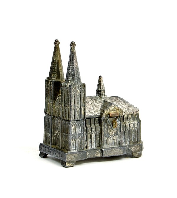 "Dom Zu Kolm" Cathedral bank.: Silvered Lead. 3 3/4 in.