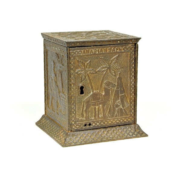 "Arabian Safe" bank.: Cast Iron. 4 5/8 in.